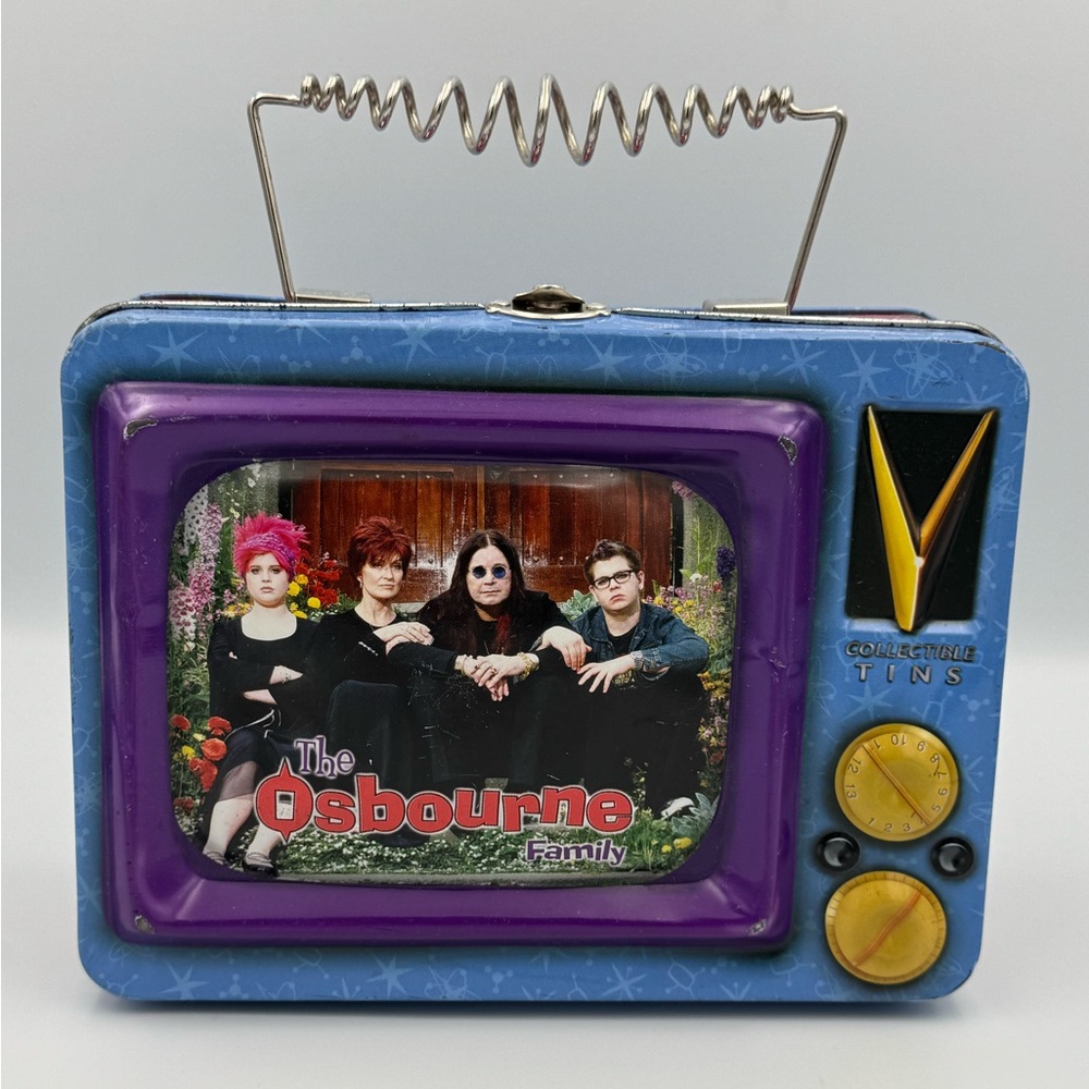 VINTAGE OZZY 2002‎ THE OSBOURNE FAMILY Tin Lunch  Box Vandor RARE